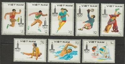 Vietnam 1980 Známky Mi 344-348 ** sport Olympiáda olympijské hry