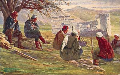 Válečná rada albánských kmenových náčelníků - 1916
