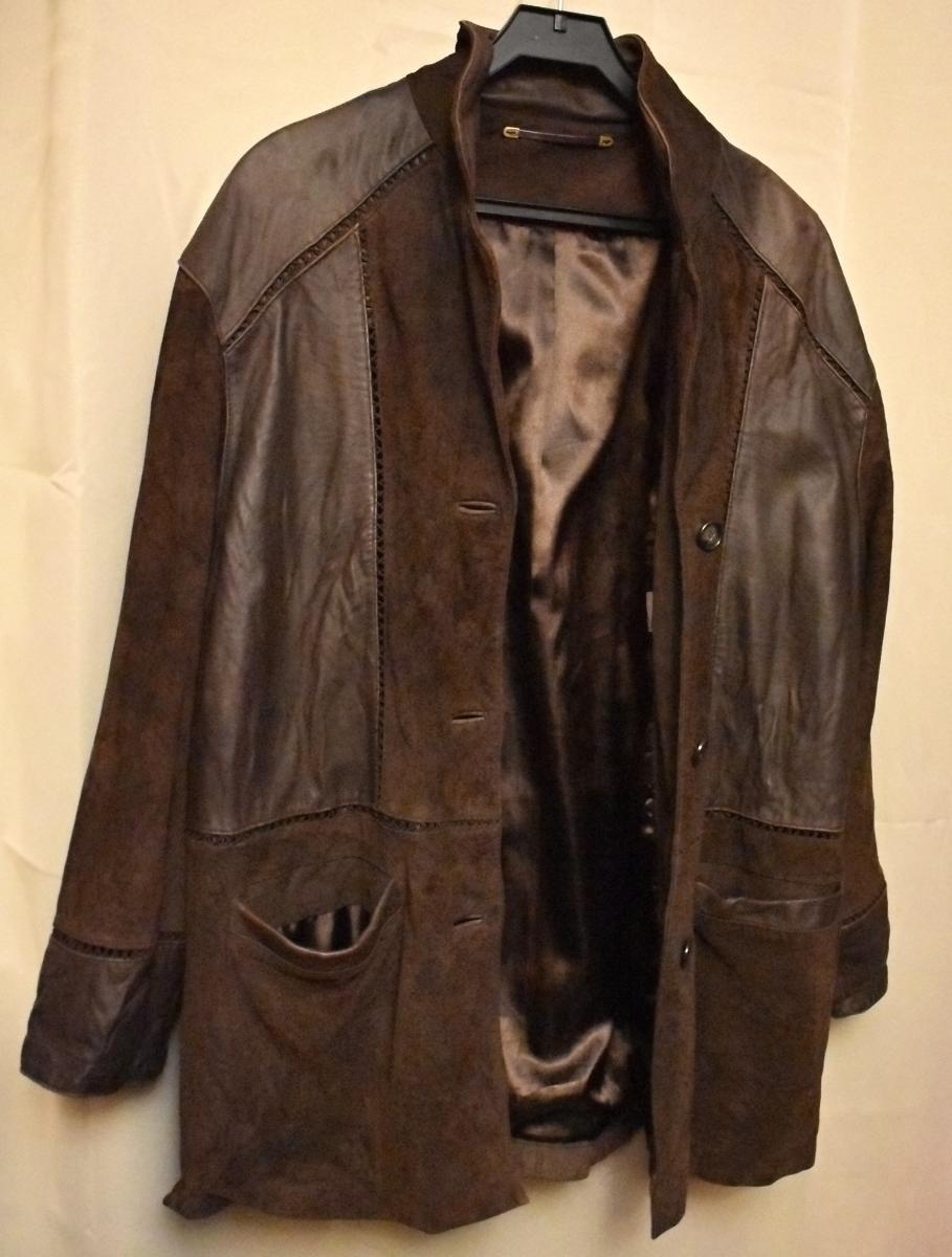 pánsky kabát vzhľadu kože na country kovbojské posedenie - Oblečenie, obuv a doplnky