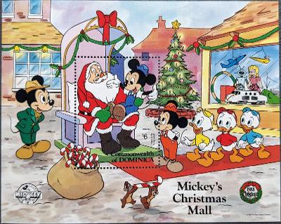 Disney Dominica dětské, Vánoce, 1ks aršík 