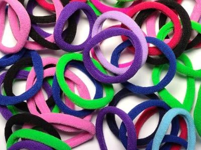 Bavlněné barevné gumičky do culíku 50ks