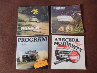 Barum Rallye program Teplice + Gottwaldov a Abeceda motoristy Škoda 