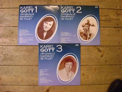KAREL GOTT - ORIGINÁLNÍ NAHRÁVKY ZE ´70 LET - 1-3 - LP/EX+ - r.1994