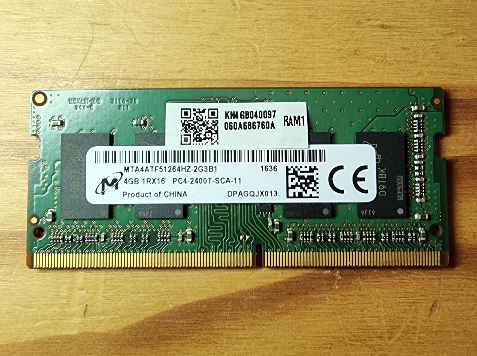 Ram 4GB DDR4 Micron PC4-2400T - Počítače a hry