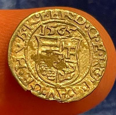 Stalm RDR Ferdinand I denar 1565 KB Kremnica