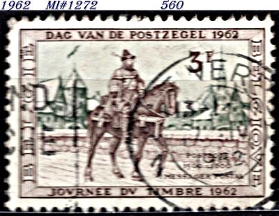 Belgie 1962, Den známky, jízdní pošťák /16.st./