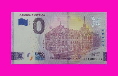 0 Euro souvenir bankovka BANSKÁ BYSTRICA 2022