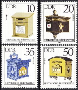 DDR 1985 Poštovní schránky Mi# 2924-27 