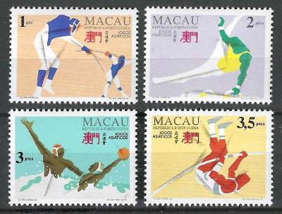 Čína - Macau 1994, kompl. serie ásijské sportovní hry, svěží