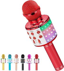 Detský karaoke mikrofón 3v1/ červený/ TOP/ od 1Kč |179| 