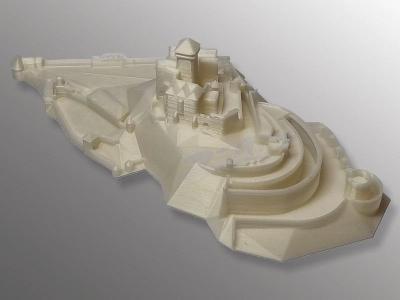 Miniatúrny model Trenčianskeho hradu - 3D tlač