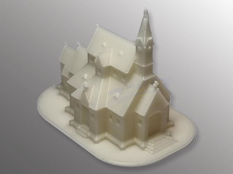 Miniatúrny model Kostol sv. Bedricha na Bielej - 3D tlač - Modelárstvo