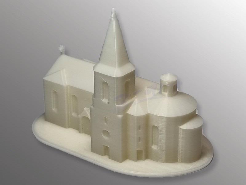 Miniatúrny model Kostol sv. Martina a Prokopa - Karlík - 3D tlač - Modelárstvo