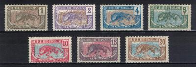Střední Kongo 1907-1917 "Definitives (1907-1917)" Michel 1-7