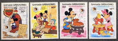 Disney Grenadines dětské, komletní série 4ks známek