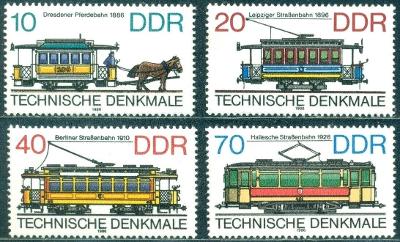DDR 1986 Historické tramvaje Mi# 3015-18