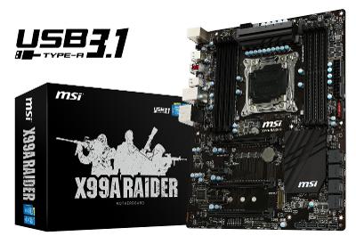 MSI X99A RAIDER, Intel Core i7-5960X a DDR4 HyperX Fury Black 16GB