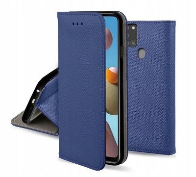 Flipové modré knížkové pouzdro obal Magnet pro Samsung Galaxy A21s