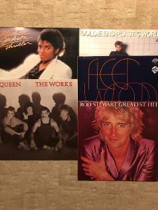 LP desky zahraniční - Michael Jackson, Queen, Rod Steward …