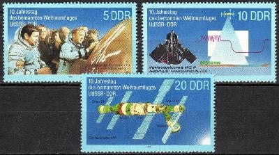 DDR 1988 Průzkum vesmíru Mi# 3170-72