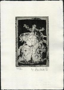 TT 435 grafika, signatura, číslováno, cirkus, Miroslav Stuchlík