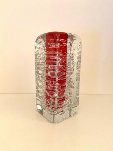 Váza - hutní sklo - sklárna Škrdlovice - František Vízner - Whirlpool