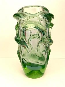 Váza "Vrtule", hutnícke sklo - Jan Kotík, Škrdlovice  