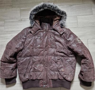 Pánská kožená zimní bunda TOM TAILOR velikost XXL #9d60