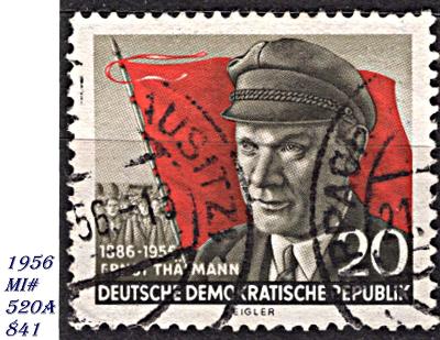DDR 1956, E. Thalmann s vlajkou