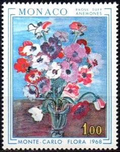 Monako 1968 Umění, květiny, Raoul Dufy Mi# 890