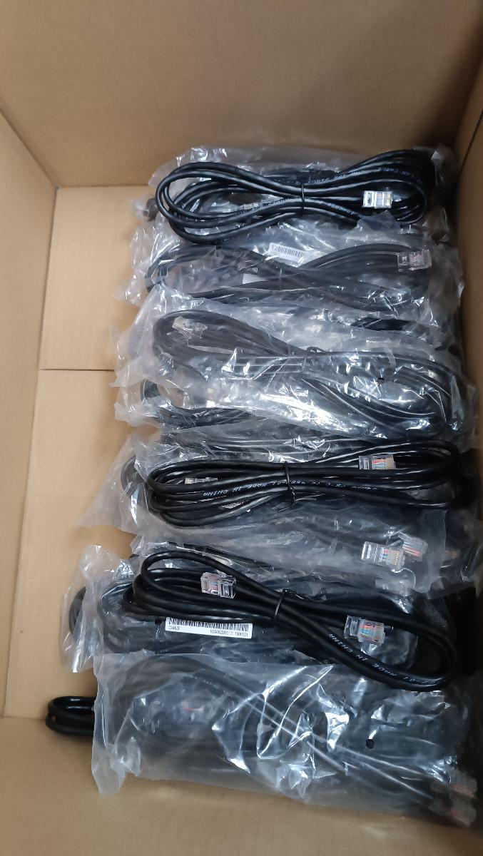 50x Nový UTP patch kábel 2m Cat 5E, čierny - Komponenty pre PC