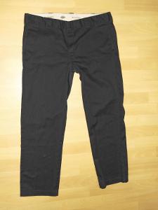 pánské Dickies černé kalhoty rovné,zip pracocní 38/32 XL  p.102cm