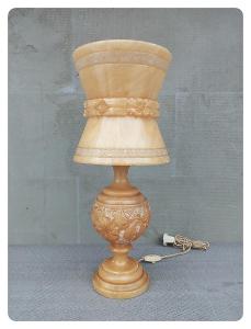 Top luxusní masivní zdobená alabastrová lampa  
