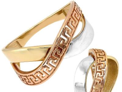 Zlatý prsten 14 kar., váha 2,44 g (H 12/23)