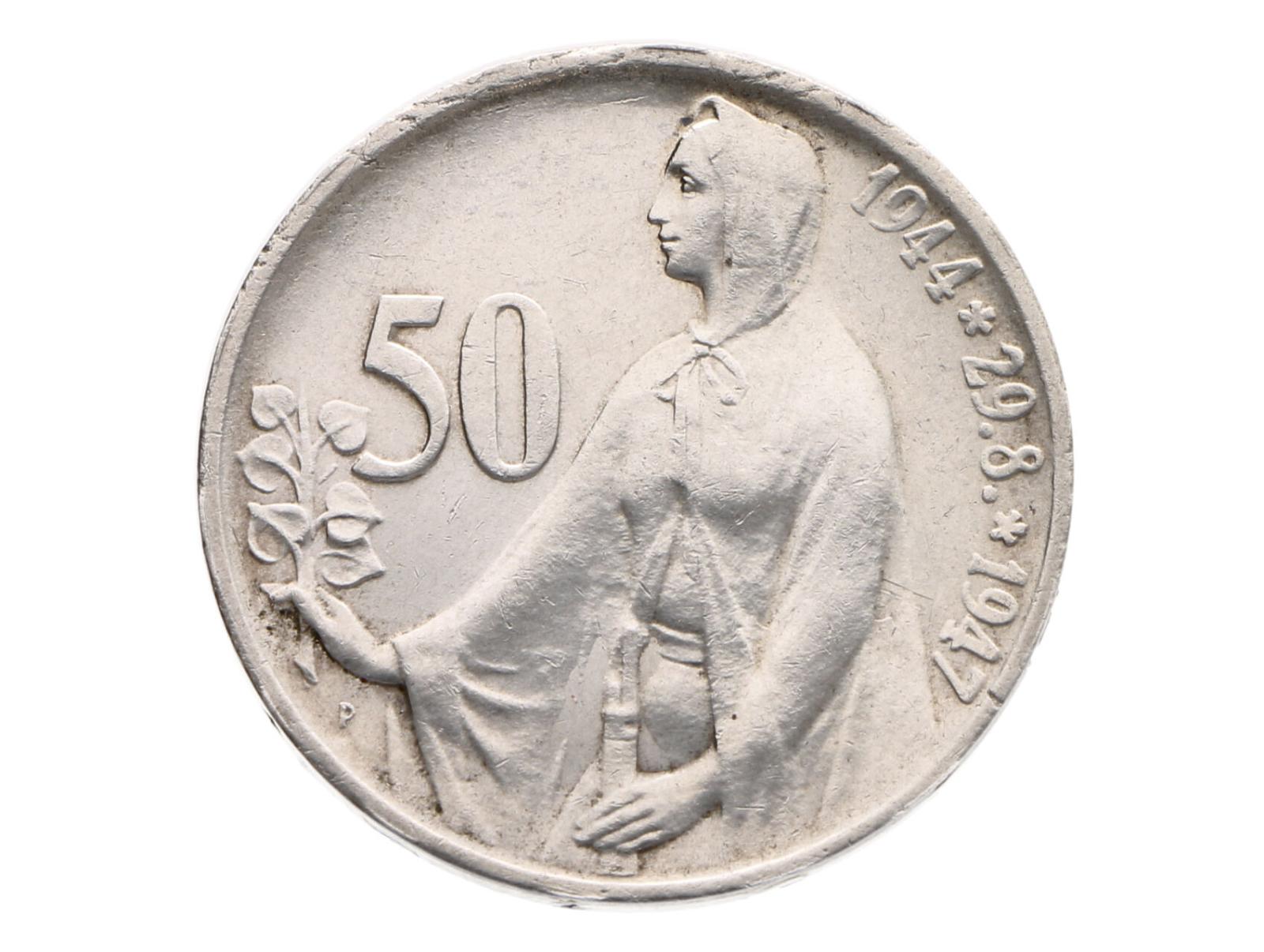 50 Kčs 1947 - 3. výročie SNP - Numizmatika