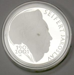 2001 (ČR) - Mince 200 Kč Jaroslav Seifert, PROOF od 1 Kč (3080)