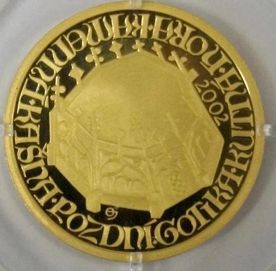 2002 (ČR) - Mince 2000 Kč, Kašna Kutná Hora, PROOF od 1 Kč (3085)