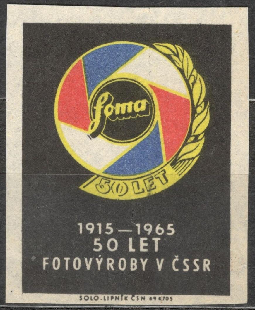 3808 Foma 1965 foto-kino 50 rokov fotovýroby, logo, 12 - Zberateľstvo