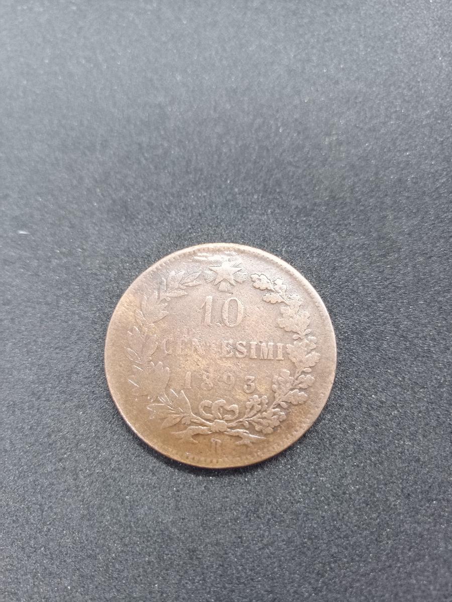 10 centesimi 1893 R - Numizmatika