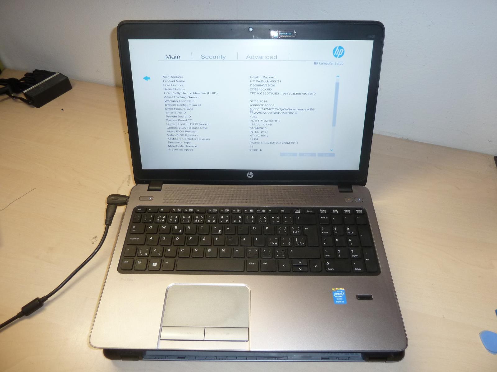 2x HP Probook 450 G1 15,6" s procesorom i5 na diely alebo kompletizáciu - Notebooky, príslušenstvo