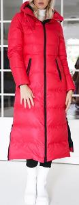 Goldbergh Cascade Luxusní pink dlouhý péřový kabát 42