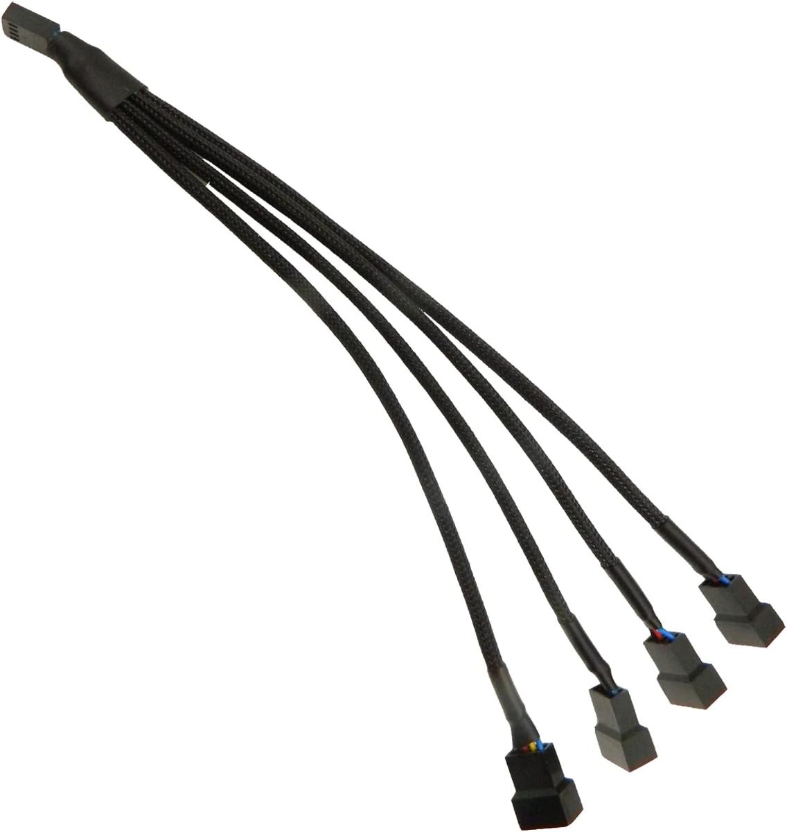 FBHDZVV Rozbočovací kábel ventilátora 4pin, 1 na 4 konektory, PWM - undefined
