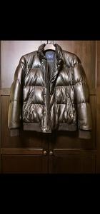 GANT černá kožená péřová zimní bunda - pořizující cena 48000 Kč