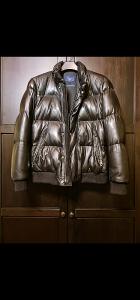 GANT čierna kožená páperová zimná bunda - obstarávacia cena 1 800 €