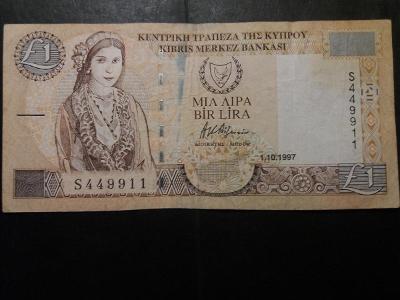 1 LIRA - KYPR 1997 - Řecko - Turecko