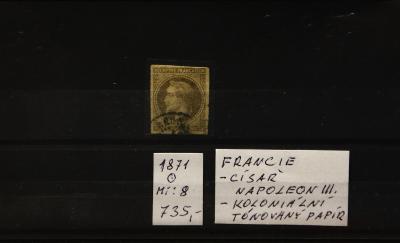 FRANCIE/císař Napoleon III.-koloniální/1871/Mi:8/raz(popis viz. foto).