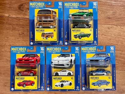 sada 5 kusů modelů Matchbox Collectors "70" - VW Triumph Chevy Lexus