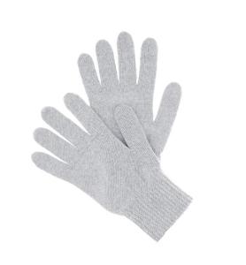 Zimní světle šedé rukavice s žebrovým úpletem, dámské, velikost M