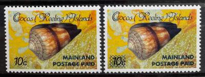 Austrálske Kokosové ostrovy 1990 Mi.240 pretlač I + II.**