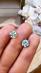 Moissanit moissanite zelený uni diamantové náušnice diamant 925 1 ct. - Strieborné šperky
